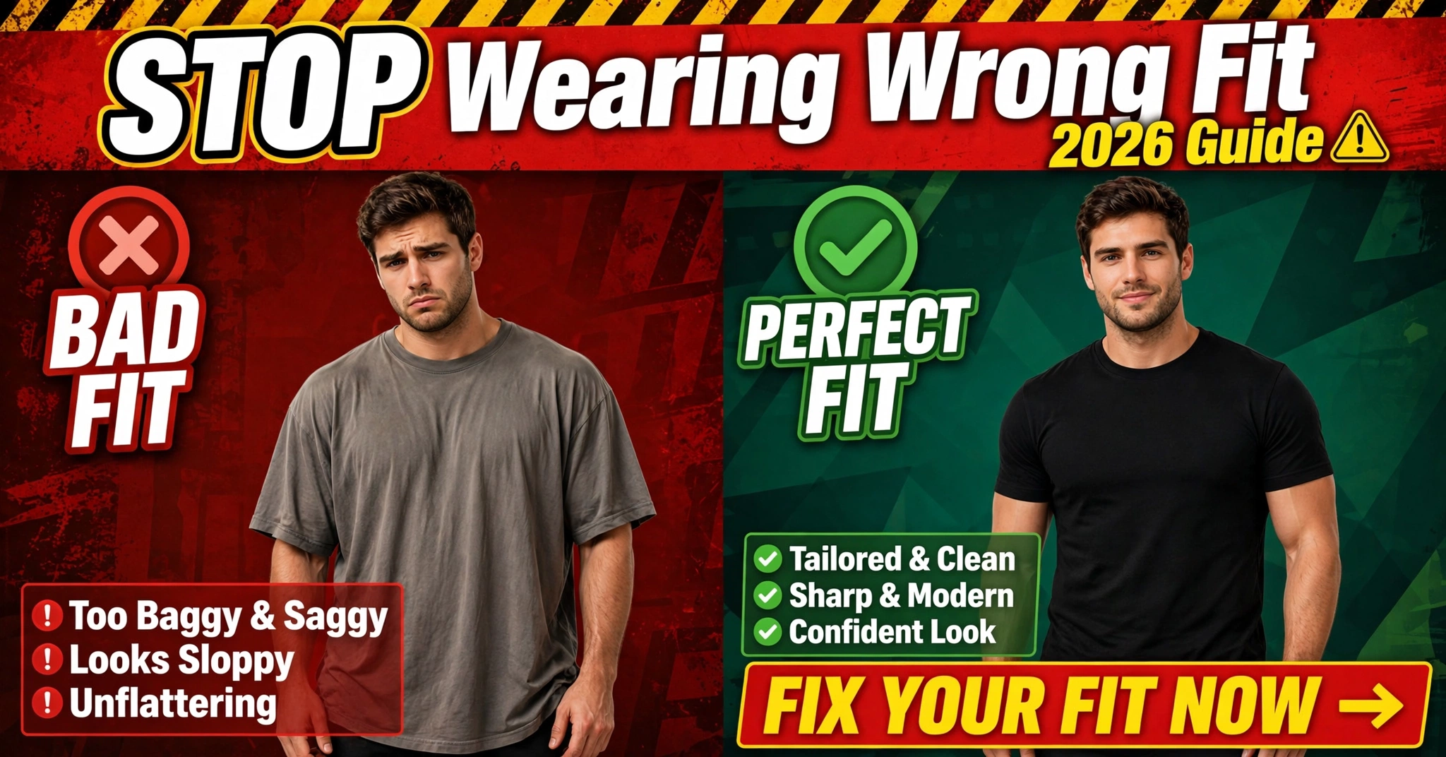 Oversized vs Regular Fit T-Shirts