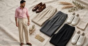 Wide Leg Trousers for Men